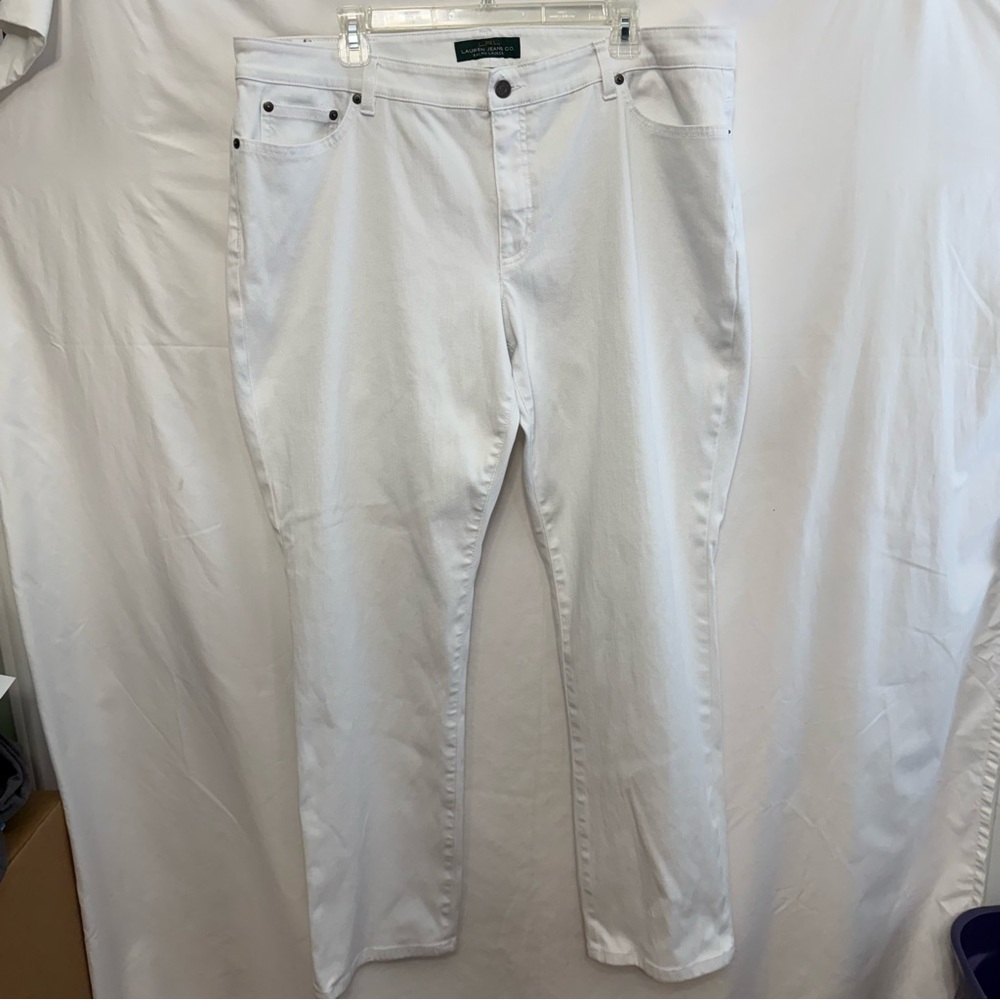 Lauren Ralph Lauren White Women's Jeans, 20W